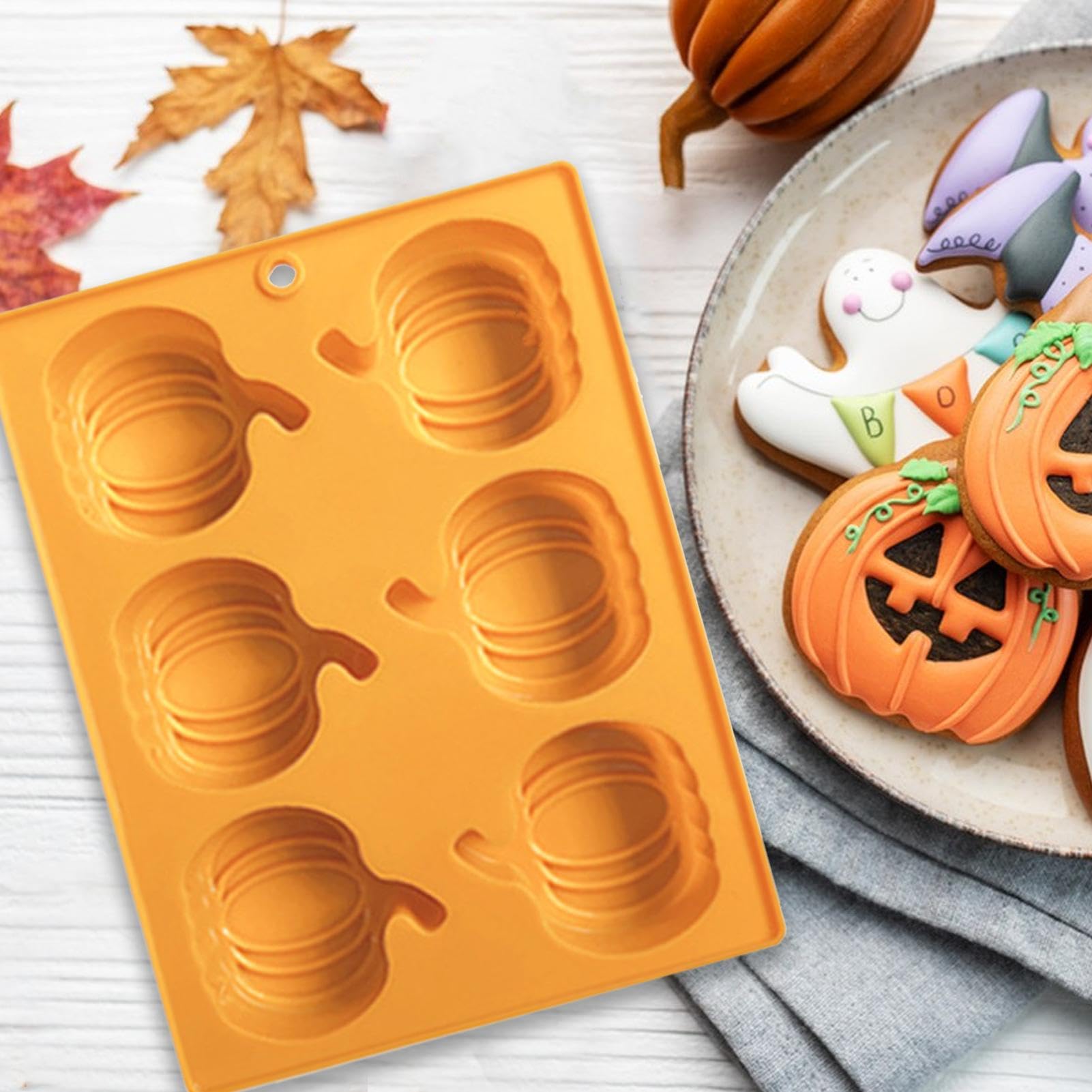 3 Pezzi Stampi Da Forno Di Halloween, Stampi per Muffin Di Halloween Stampi Stampi per Cioccolato Fantasma Zucca per Caramelle,Adatto per Caramelle Ai Cioccolato per Torte Da Festa