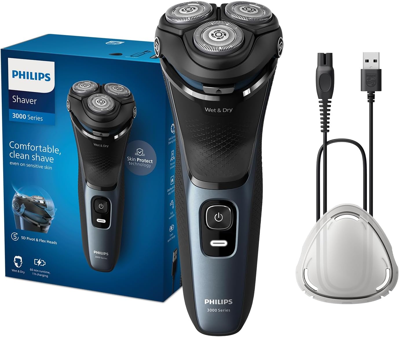 Philips Face & Head Shaver S3144/00 | Wet & Dry Use | Smooth ...