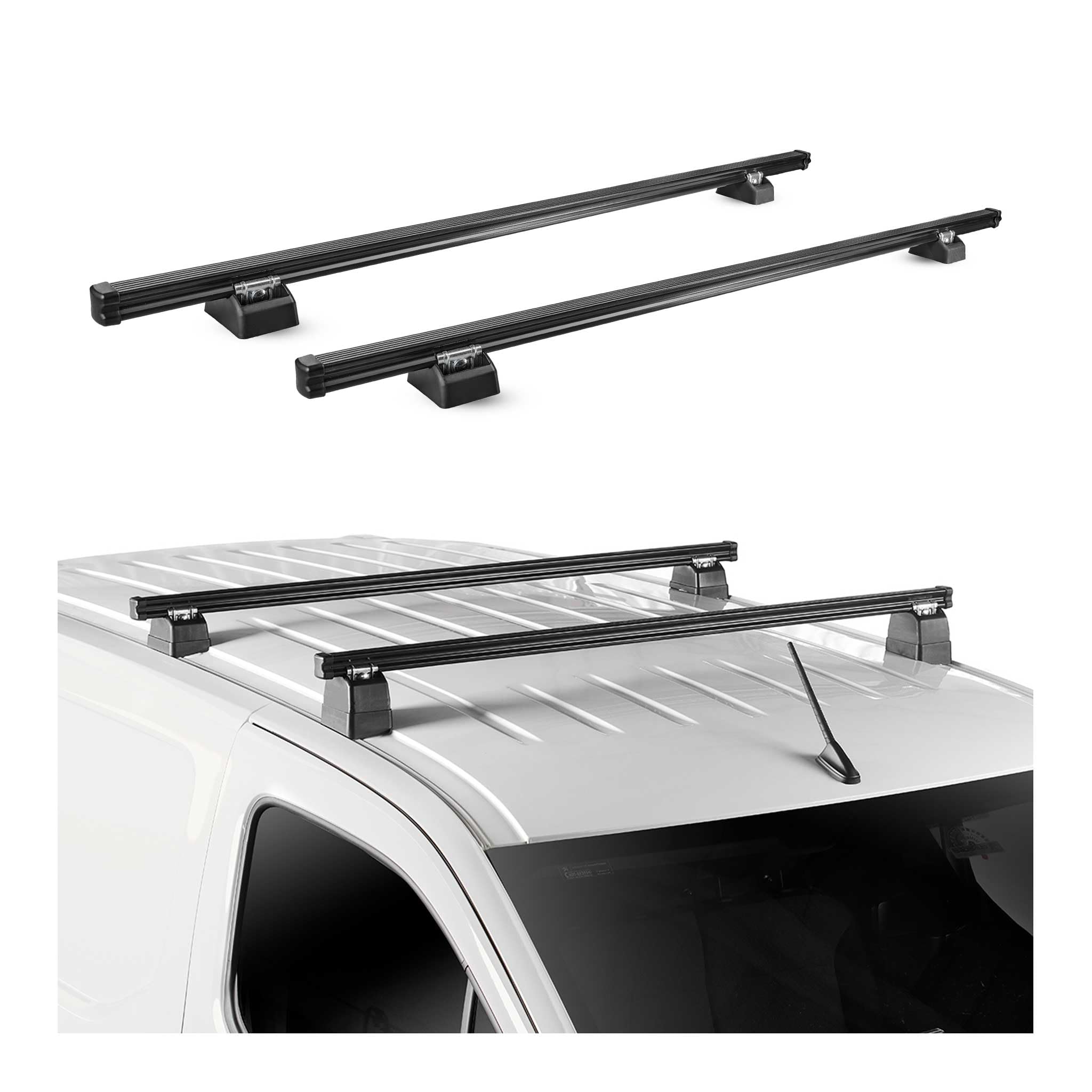 OMAC Dachträger für FIAT Ducato 1994-2006 H1+H2 2-Träger Stahl Schwarz