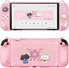 playvital Cherry Blossoms Kitten Silicone Grip & PC Shell Case for Nintendo Switch 2 - Pink | Cat Ear & Paw Joycon Covers  Dockable Protection  Extra Adjustable Stand