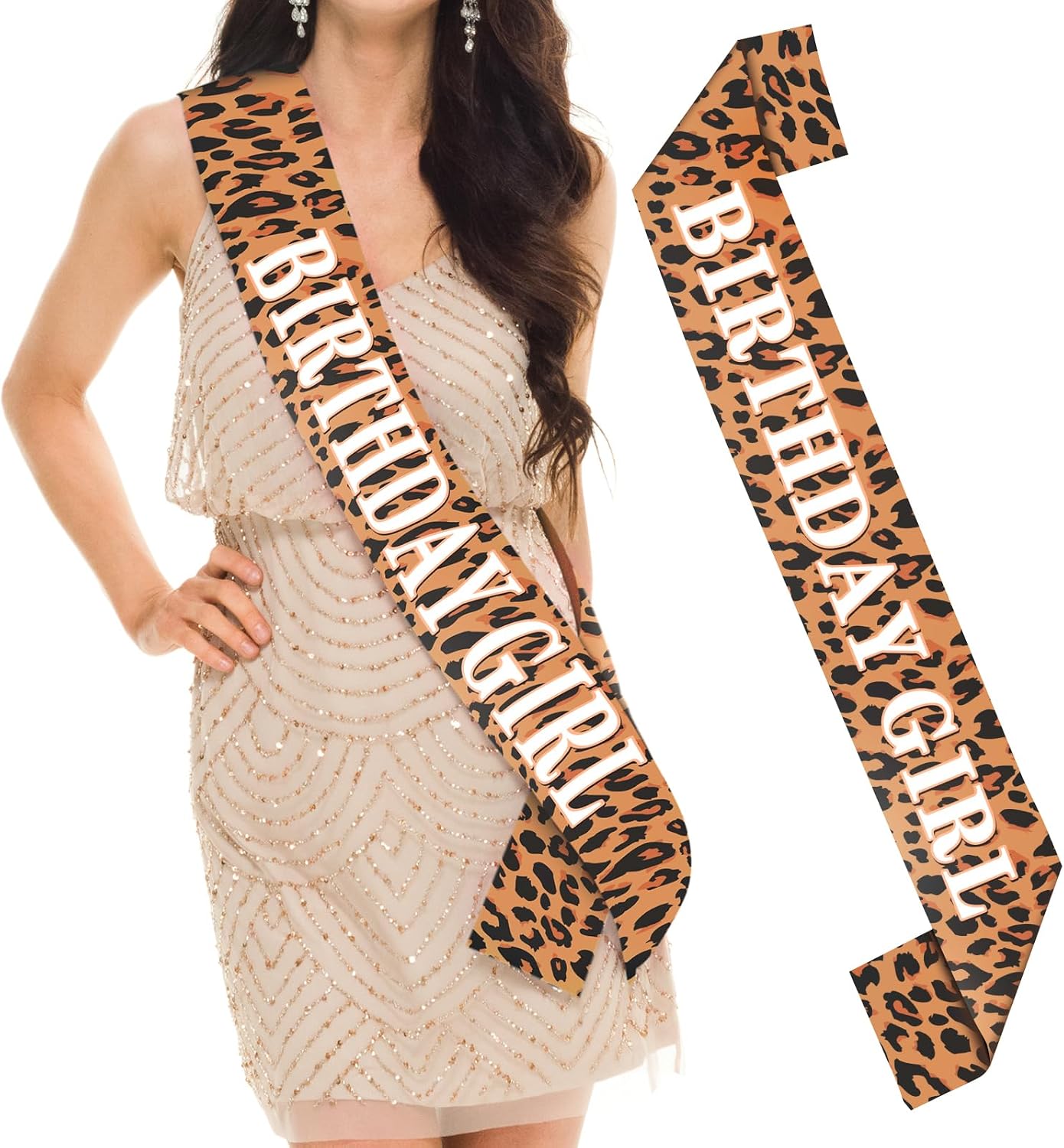Cheetah Birthday Girl Sash Leopard Birthday Party Favor Cheetah Party Birthday Sash for Sweet 16, 18th, 21st, 25th, 30th, 40th, 50th or Any Other Bday Party