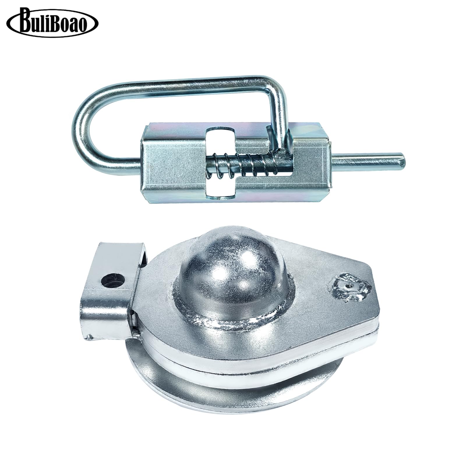 Cabezal acoplador universal de cuello de cisne con asa, capacidad de 30000 libras, bola de 2-5/16 pulgadas para remolques