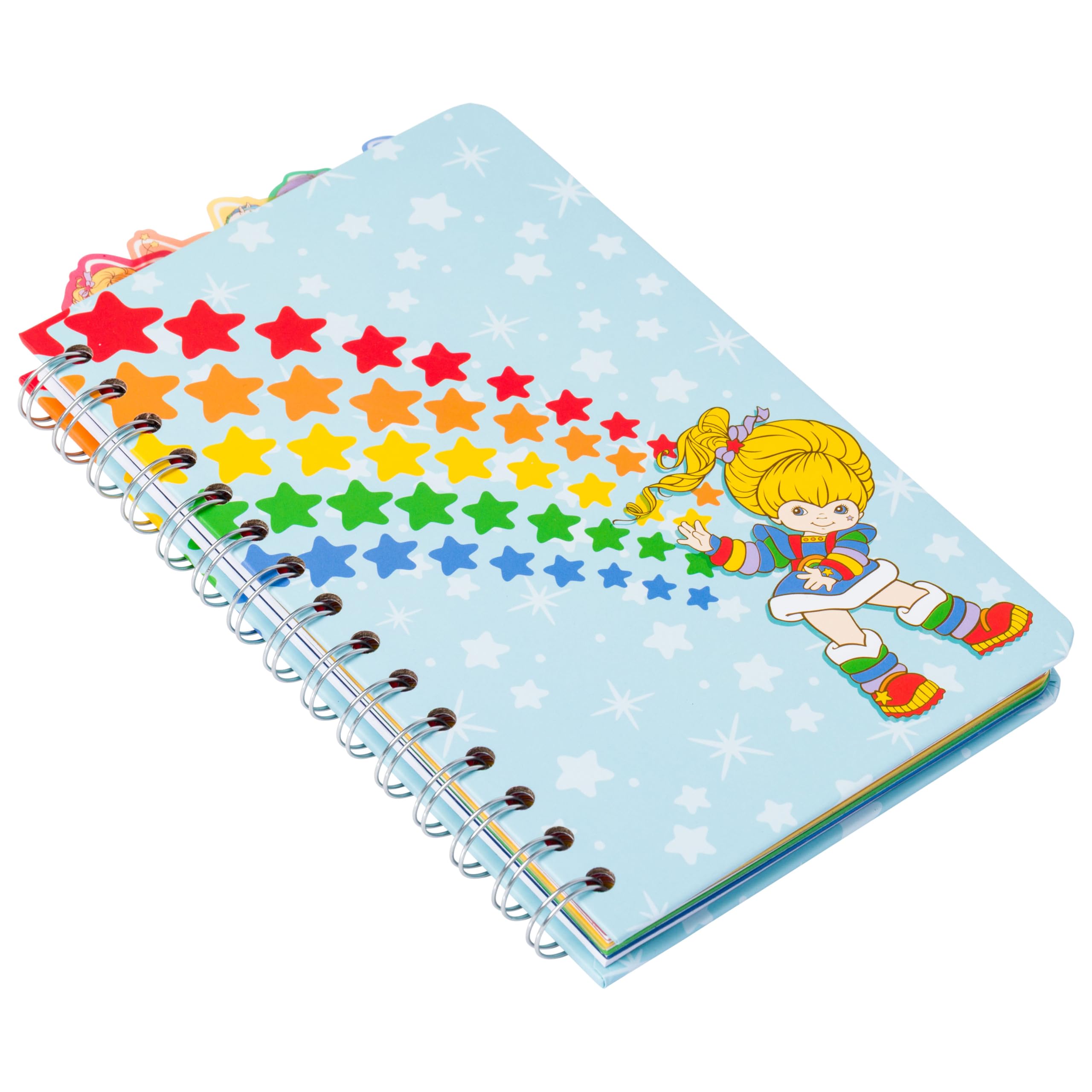 Silver Buffalo Rainbow Brite Spiral Tabbed Notebook Featuring
