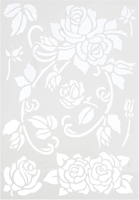 Efco 9320719 Stencil Roses / 7 Designs DIN A 5, 21 x 15 x 1 cm