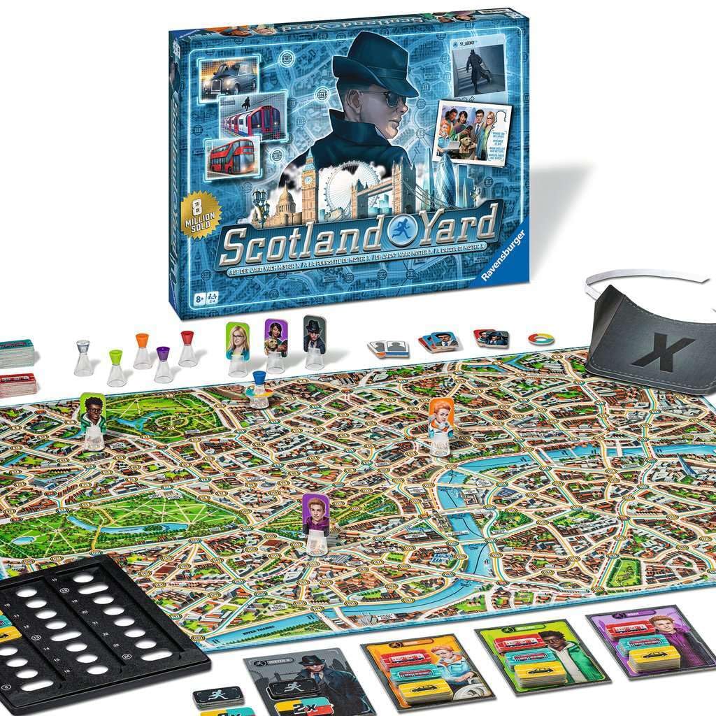 Juego de Mesa Ravensburger 27515 - Scotland Yard: Juego Familiar, Juego de Mesa para niños y Adultos, Juego del año, para 2 a 6 Jugadores, a Partir de 8 años