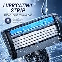5 Blade Razor for Men with 5 Cartridges | Trendler Premium Shaving Razor Kit | Smooth Glide Razor with Lubrication Strip & Anti-Slip Grip gallery image