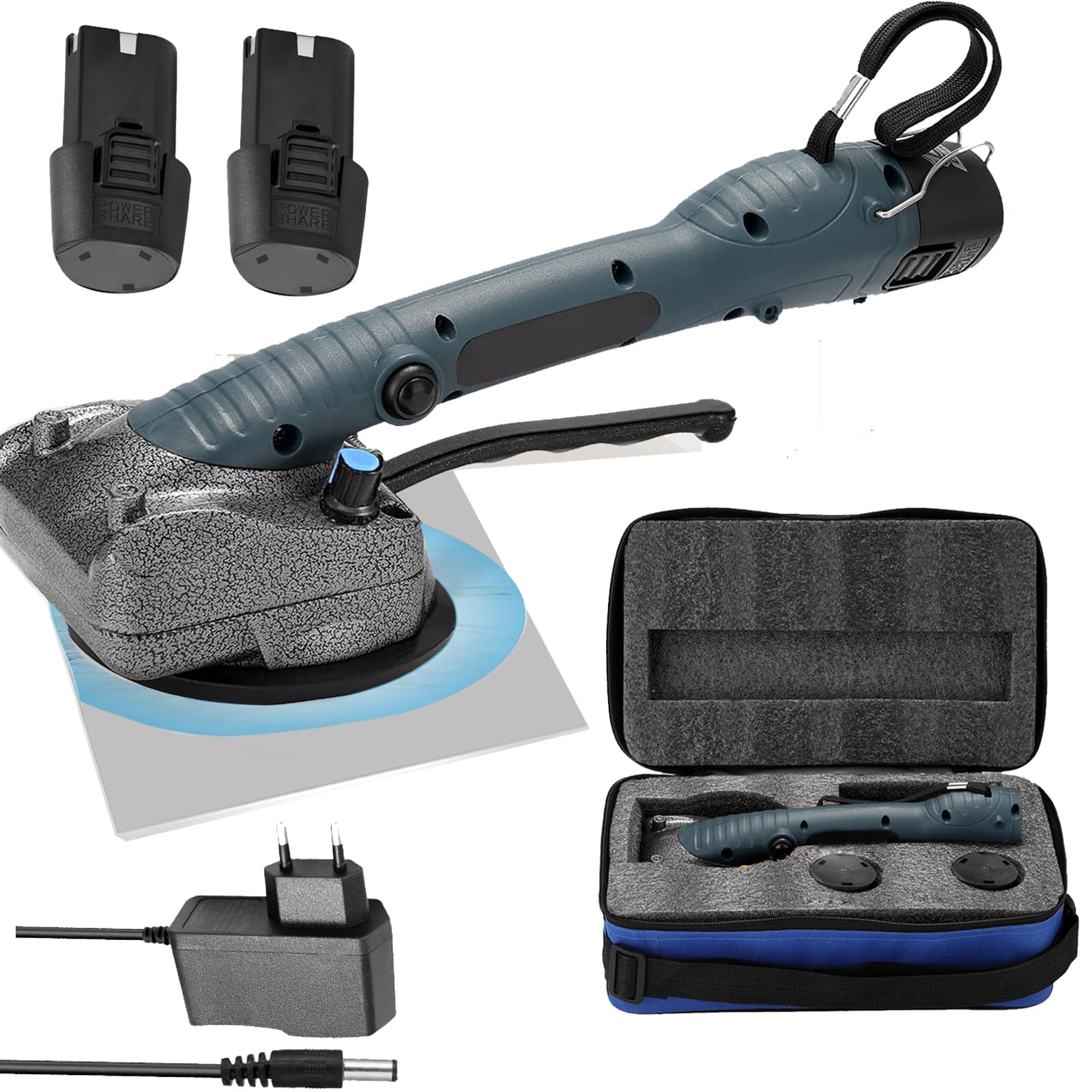 Fliesenleger Maschine, Elektrische Fliesen Vibrator Mit 105x105mm Saugnapf 5 Gänge Einstellbar Automatische Nivellierung 60kg Aufnahmekapazität Fliesenleger Maschine Geeignet für 0,3-0.8m Fliesen