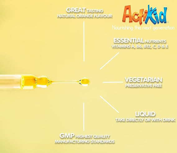 Multi-Vitamin Drops 25ml, Gelatine Free (Vitamin Drops for Babies, Infants and Children), Immunity Boost