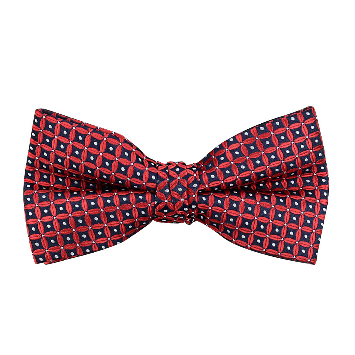 Dot Geometric Pattern Men's Banded Bow Tie by Laurant Bennet