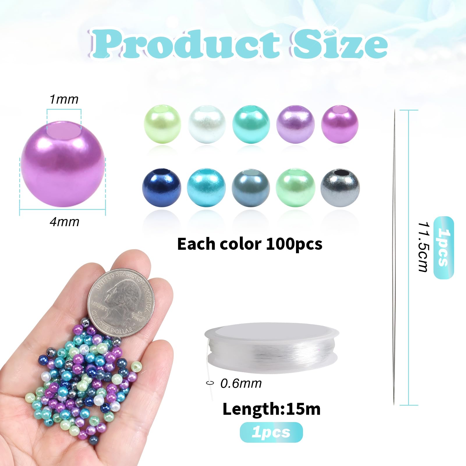 TOAOB 60 Stuks Witte Acryl Kralen 12 Mm – Rond, Ideaal Voor DIY Sieraden, Armbanden, Kettingen En Kledingversiering 1 miniatura