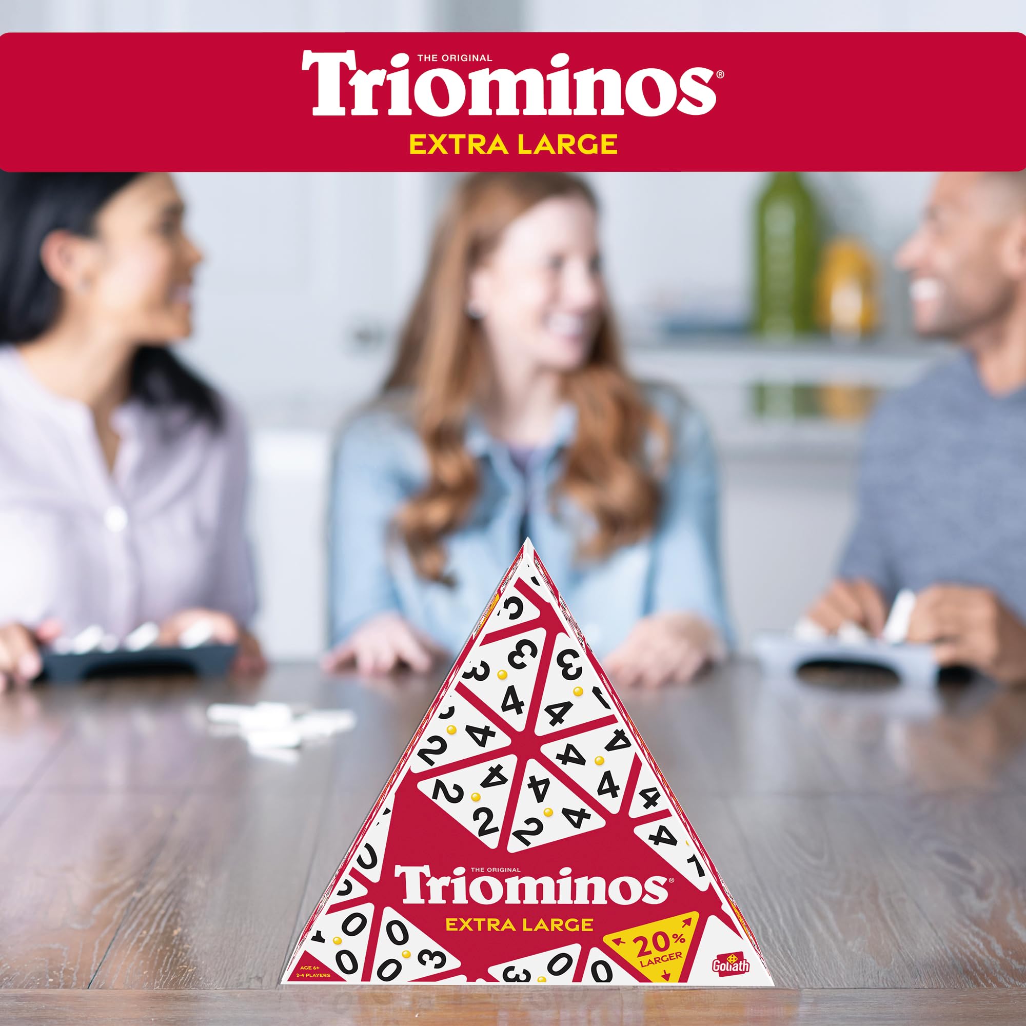 Triominos Extra Large, Brettspiel ab 6 Jahren, Familienspiel und Gesellschaftsspiele für 2 bis 4 Spieler | Brettspiel ab 6 Jahren, Familienspiel und Gesellschaftsspiele für 2 bis 4 Spieler
