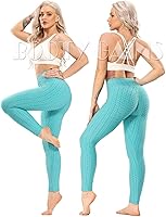 Vista 55 de SEASUM - Pantalones de yoga de cintura alta para mujer, con control de abdomen y realce de glúteos, leggings favorecedores para entrenar y correr