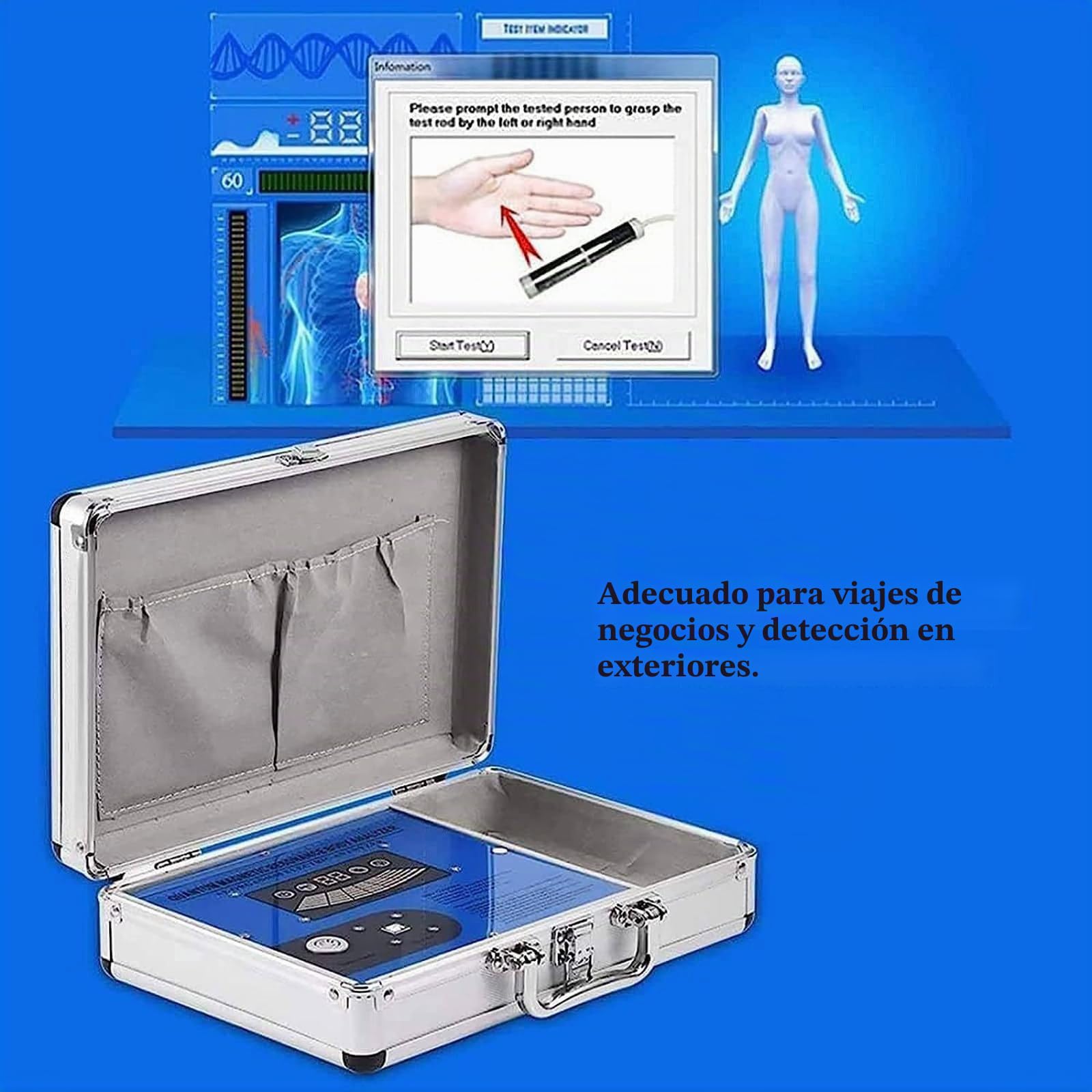 Analizador Corporal por Resonancia MagnéTica CuáNtica, EscáNer Multifuncional De La Salud De Todo El Cuerpo, 53 Informes De Sub-Salud, Multi-Idioma, Todos Los Sistemas Windows.,B