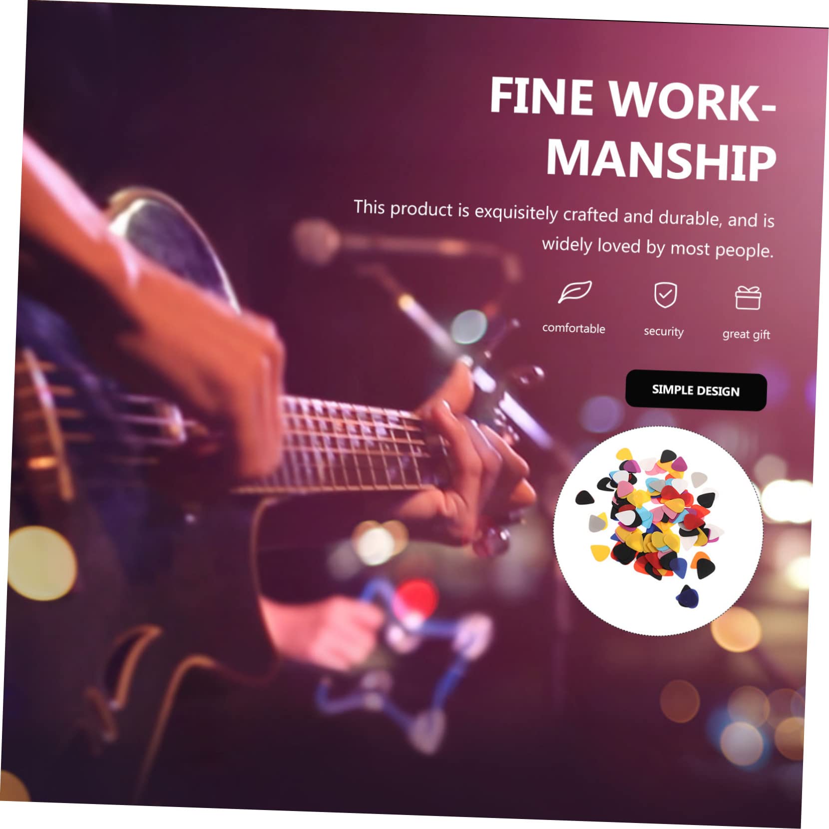 Abaodam 5 Juegos De Púas De Guitarra Finas Para Guitarra Eléctrica Acústica Y Folk Portátiles Para Práctica De Guitarra 150 Unidades X 5