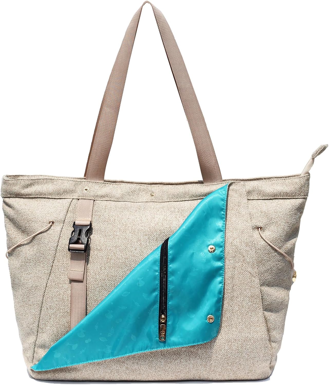 ESVAN Yoga Mat Bag, Gym Bag Tote Bag with Multi Pockets For Women Drawstring Yoga Mat Carrier Pilates Travel Workout Office