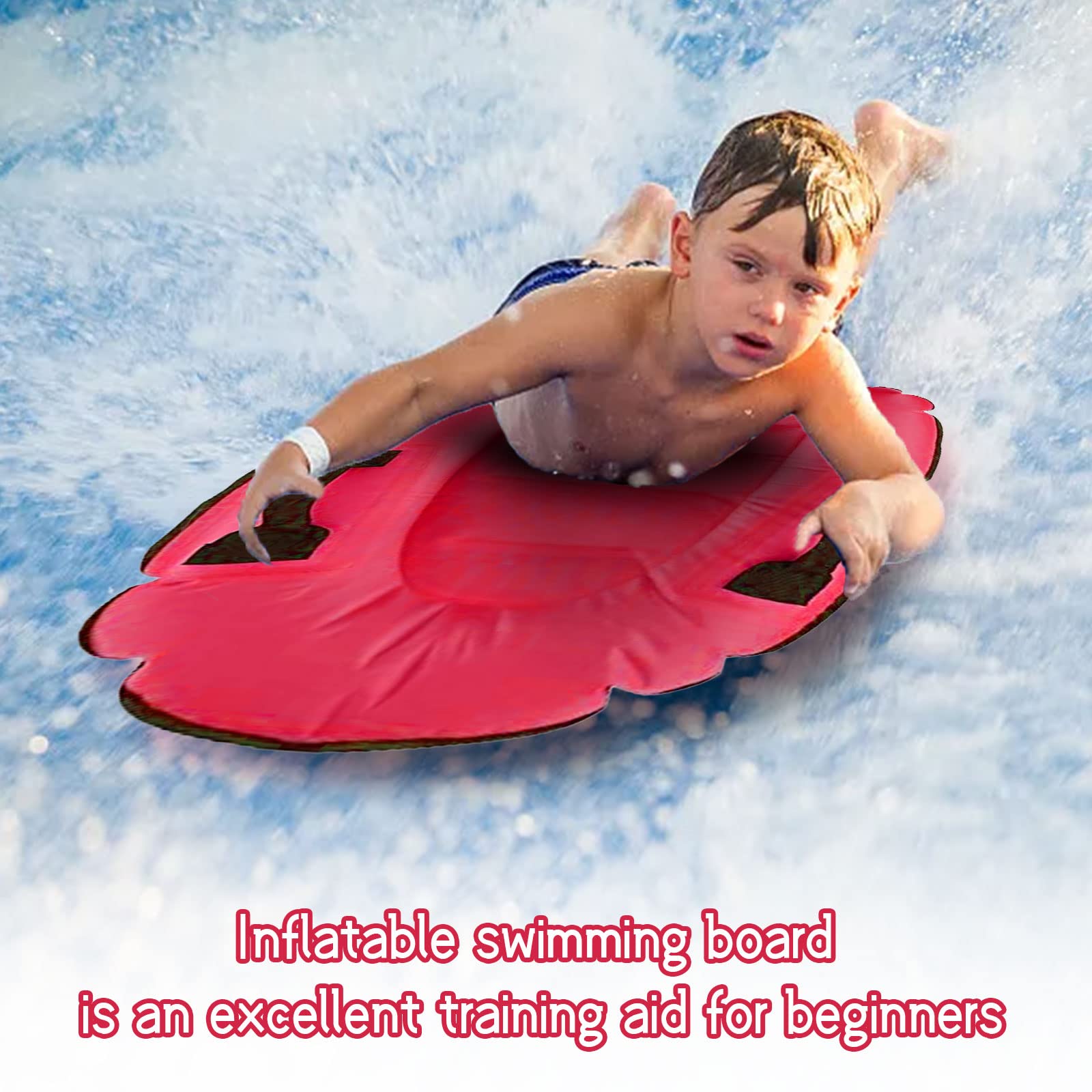 Feliciay Bodyboard Gonflable – Léger Avec Poignées, Pour Piscine, Enfants Et Adultes