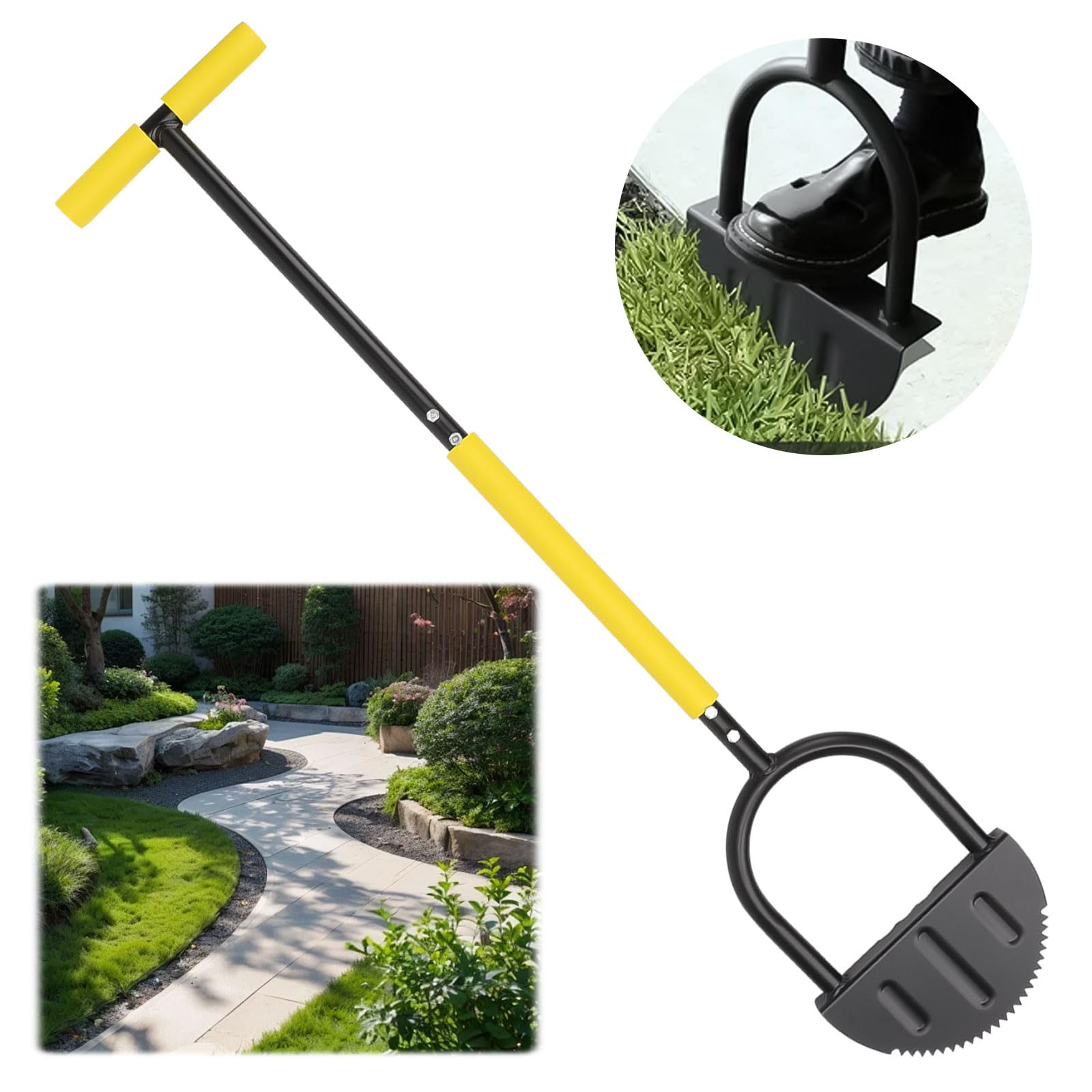 BigKing Herramienta De Borde De Césped Manual, Herramienta De Borde De Jardín, Pala Jardín Para Reparación De Jardines Y Céspedes