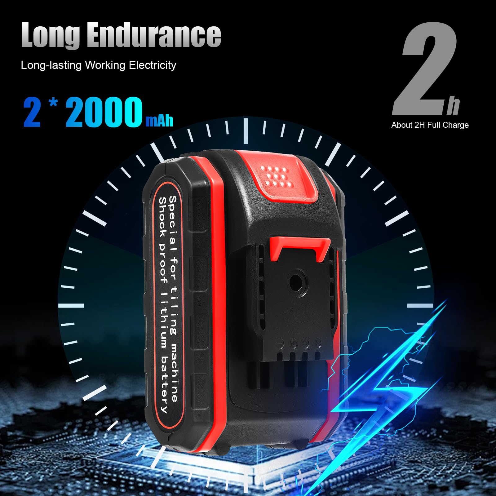 Strumento vibrante per piastrelle con ventosa elettrica sottovuoto, 21 V, 2000 mAh, strumenti vibranti a mano, 6 velocità regolabili con per granito vetro, piastrelle in porcellana