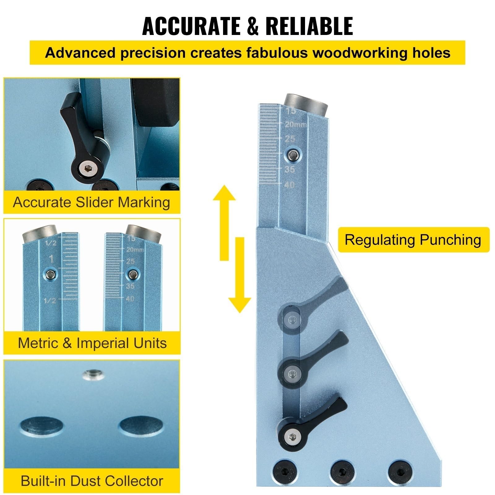 Pocket Hole Jig Kit System M4 ulepszona aluminiowa regulowana stolarka stolarska do obróbki drewna przewodnik wiercenia zestaw narzędzi do rzeźbienia Dla początkujących DIY