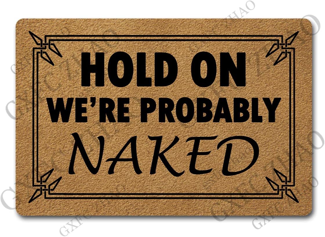 GXFC ZHAO Funny Welcome Door Mats Decorative Area Rugs for Entrance Way Indoor Doormat Personalized Novelty Gift Mat(23.7 X 15.9 in)