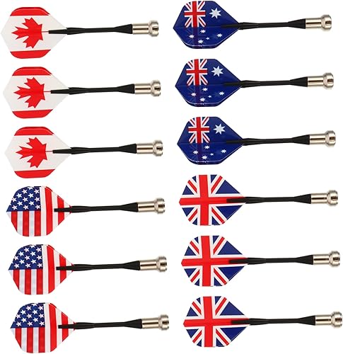 Juego de objetivo divertido de seguridad de 12 piezas con banderas surtidas EE. UU. Reino Unido Canadá Australia reutilizable