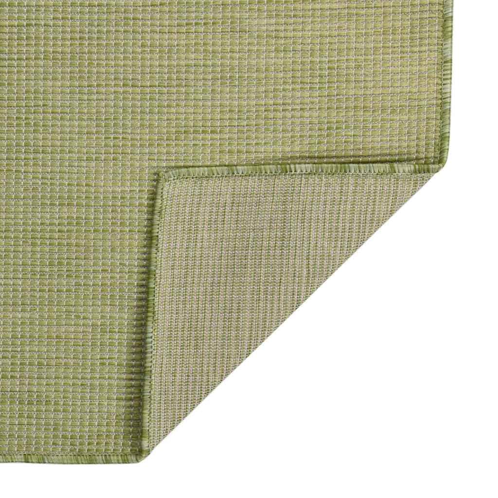 Tappeto per esterni, tessuto piatto, 100 x 200 cm, verde, per