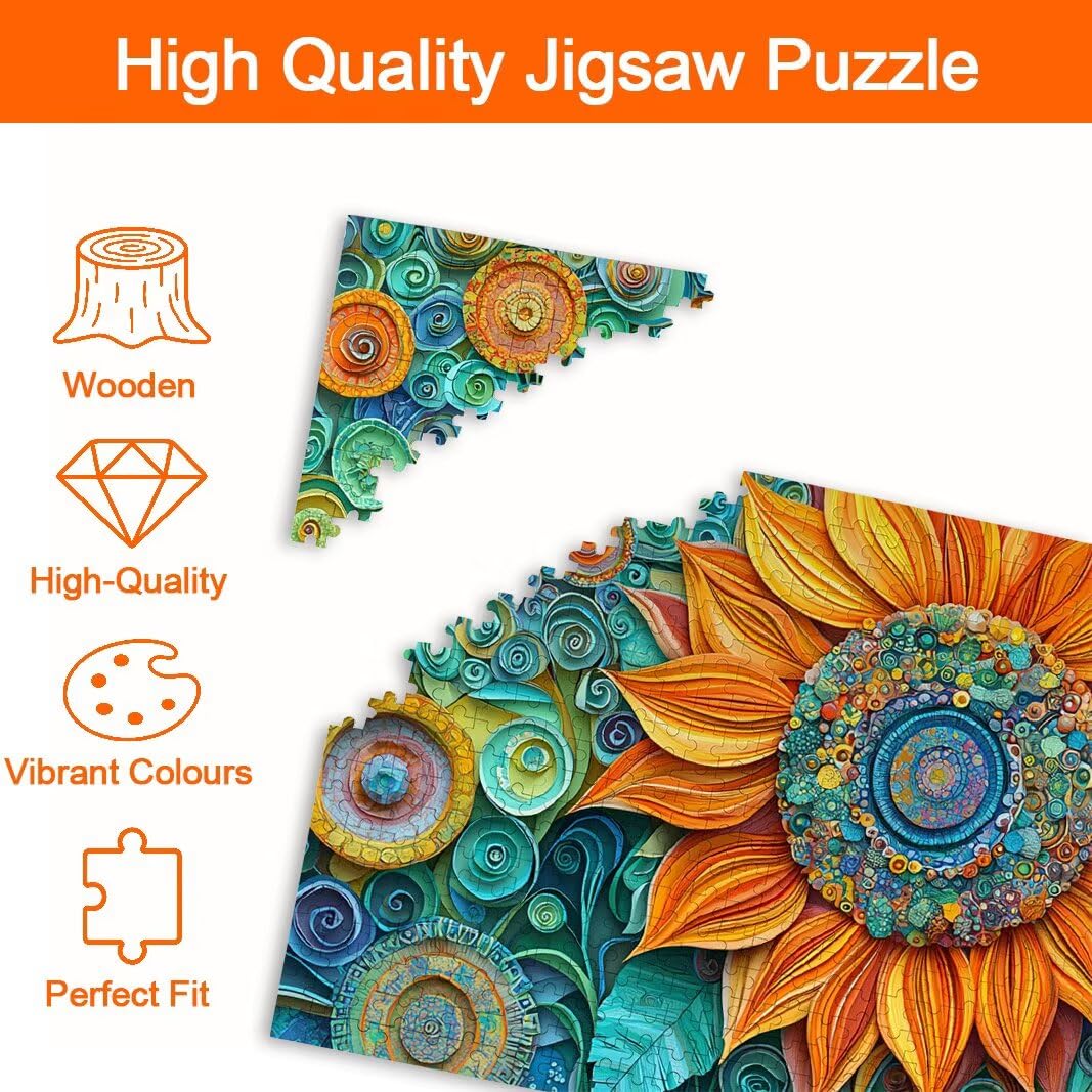 Puzzle 2000 Pezzi, Puzzle Girasole, Misura: 100x71cm, Regalo Donna -8737
