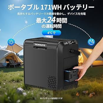 Amazon.co.jp: 22L 車載冷蔵庫 ハンドヘルド 小型 両開き