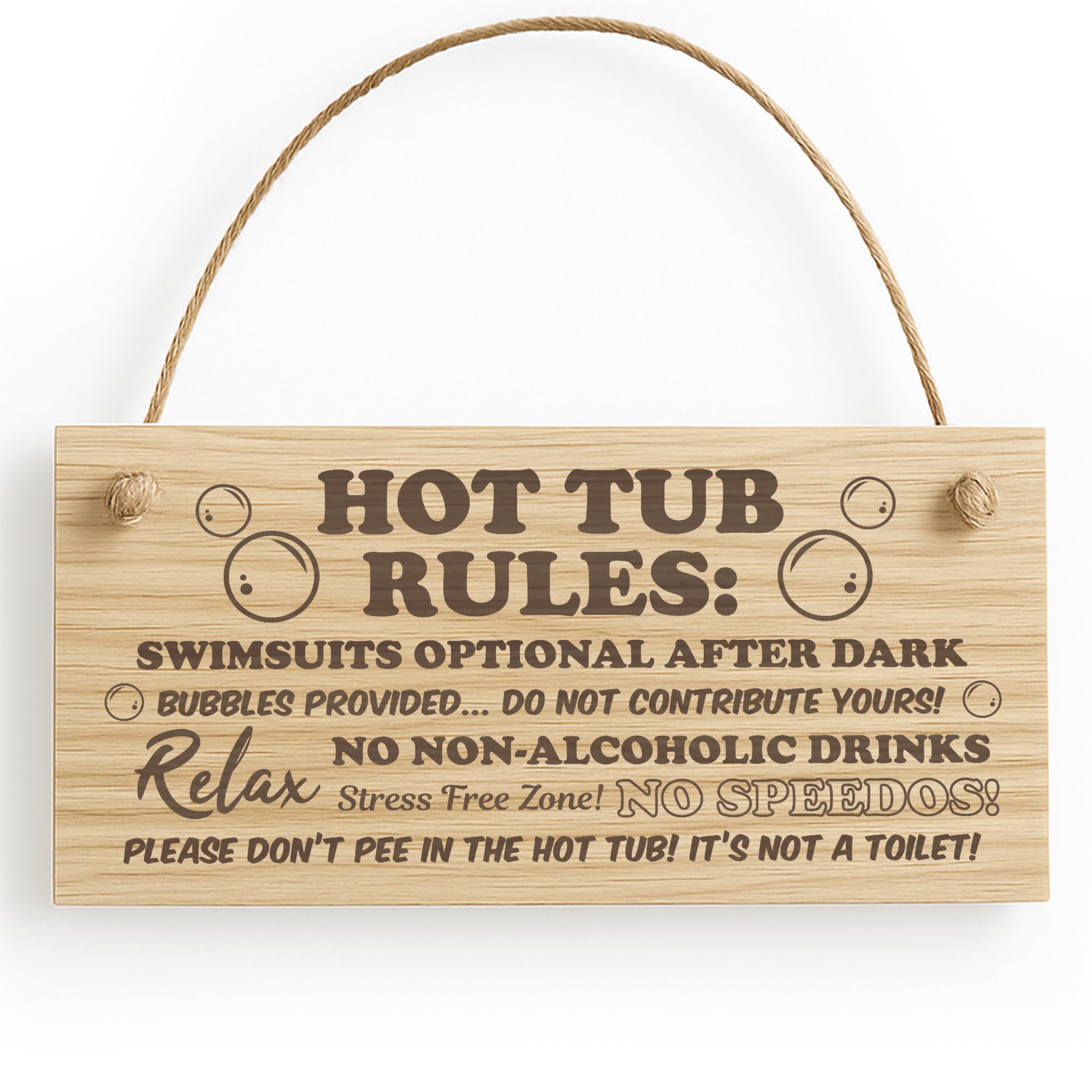 Red Ocean Hot Tub Rules Engraved Garden Sign Hot Tub Sign For Outside Shed Summerhouse Sign