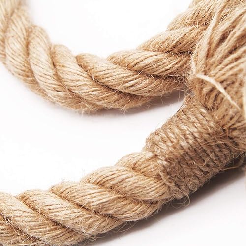 Miniatura 6 de MQ Lámpara colgante de cuerda de cáñamo vintage, lámpara colgante de una sola cabeza 3.3 pies, cable de linterna E26 E27, enchufe para iluminación