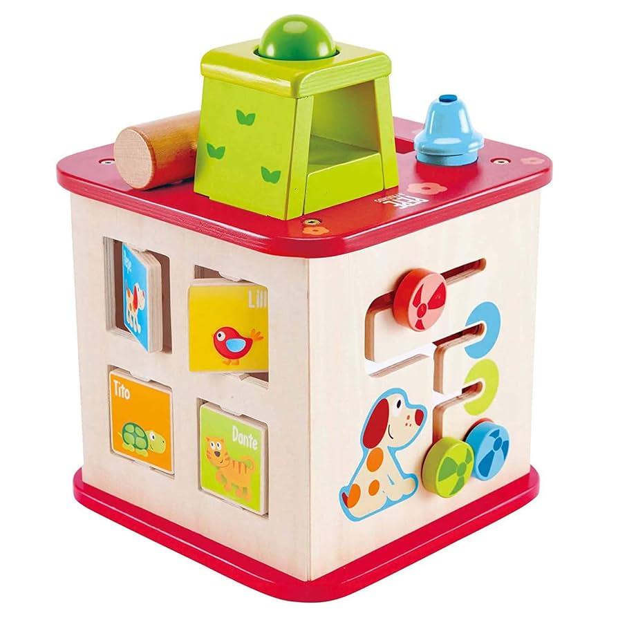 Amazon.co.jp: Hape Kids Pepe & Friends Wooden Activity Cube