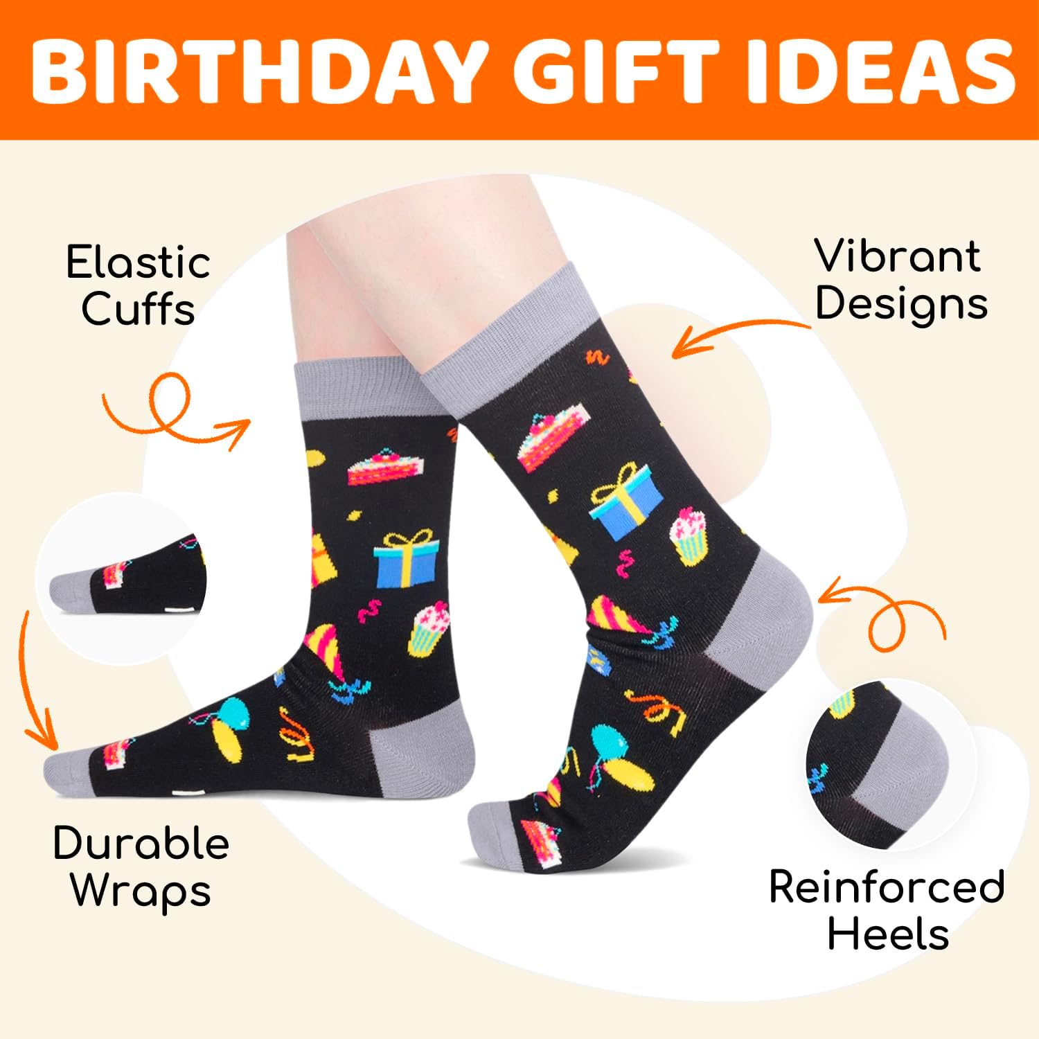 Zmart Birthday Gifts for Women Men - 31 32 33 34 36 37 38 39 40 Year Old Socks for Man Woman - Image 4