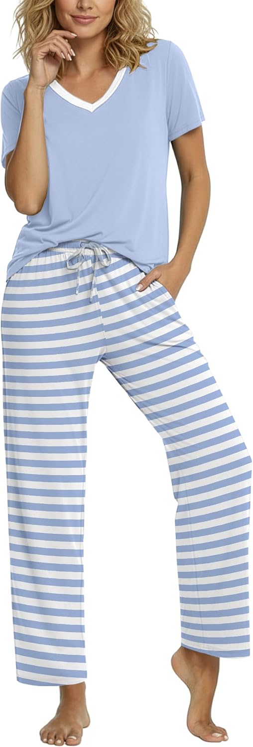 PrinStory Pajamas for Women Set Soft Pjs 2 Piece Pajama Sets XS-4XL image 3