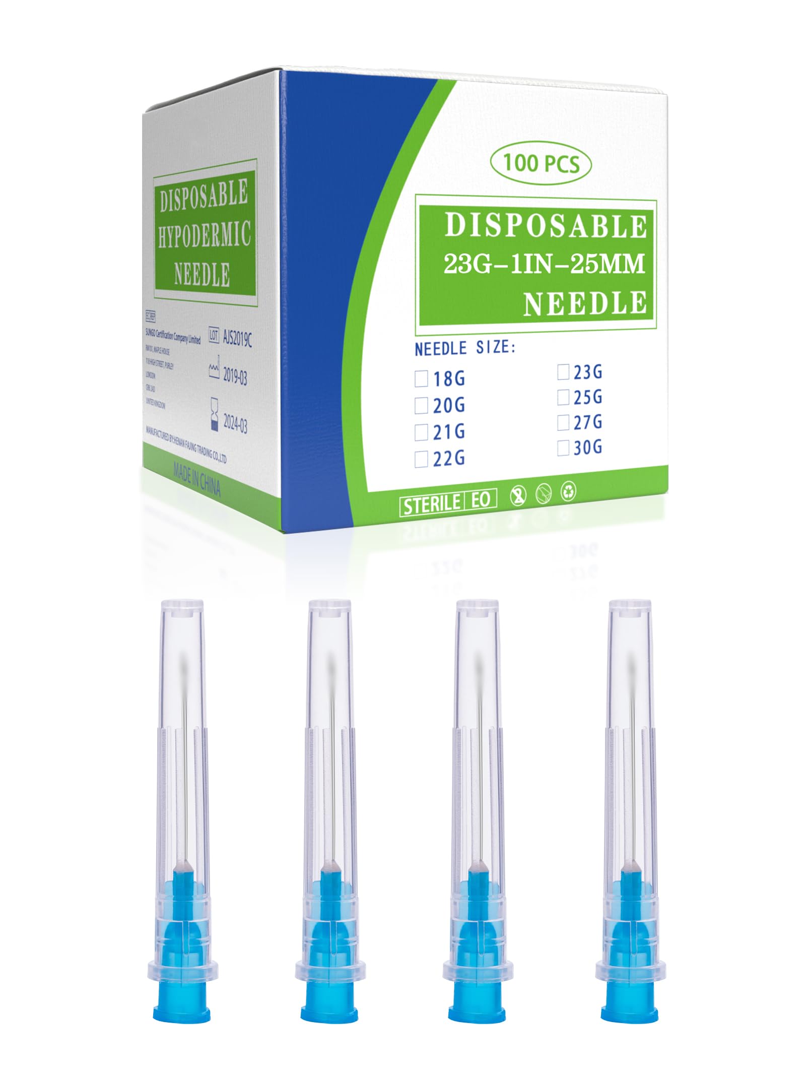 27 Gauge Needles 1/2 Inch 13mm Disposable Luer Lock Accessories, Box of 100 — Amazon image 7