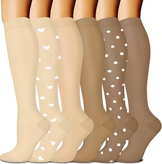 Compression Socks for Men & Women 20-30mmHg-Graduated Supports Socks for Soccer Running Nurses