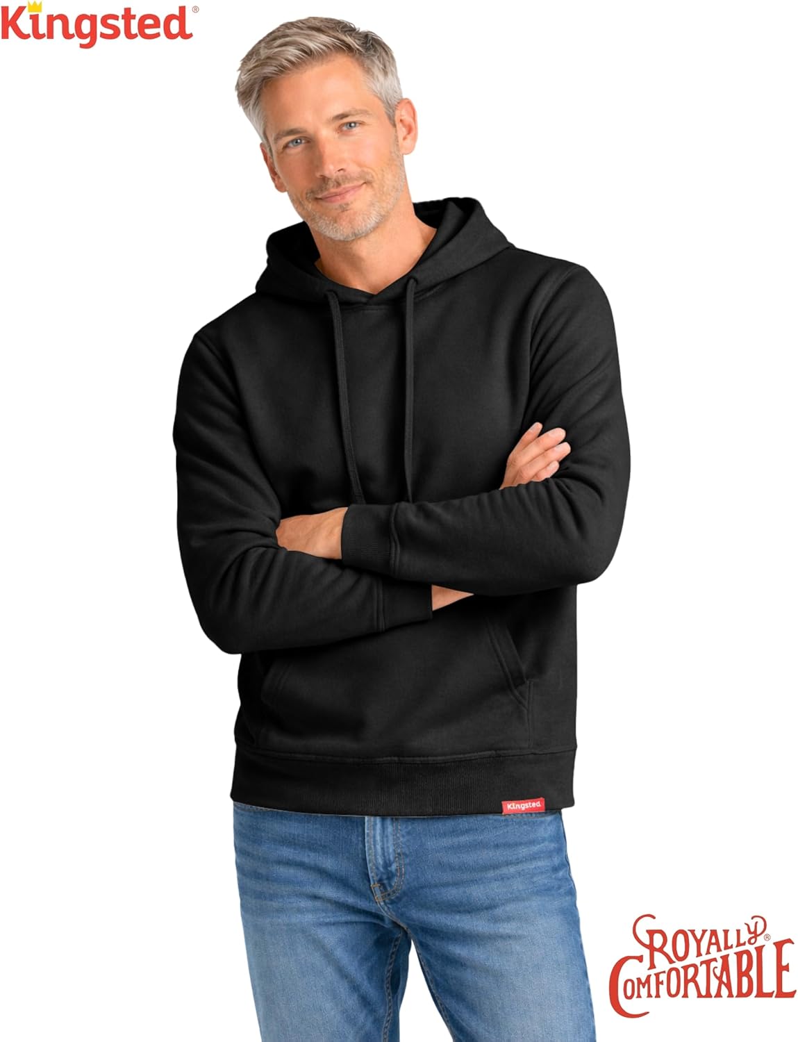 Kingsted Hoodie for Men – Super Soft Lightweight Sweatshirt – Premium Terry Fabric – Classic Everyday Comfort Fit