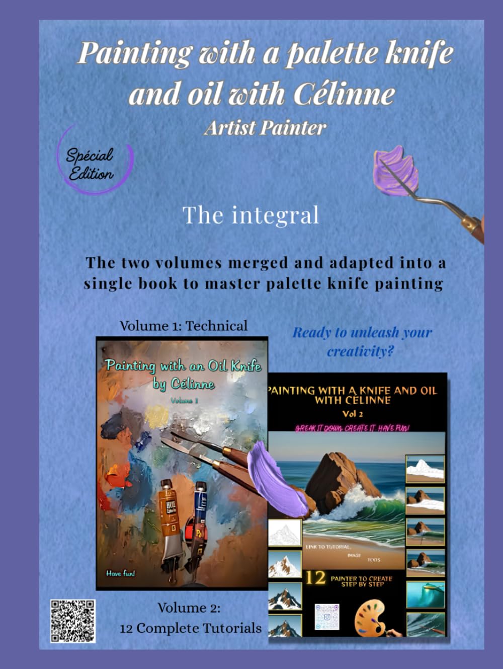 Paint with a palette and knife and oil with Célinne: Artist painter