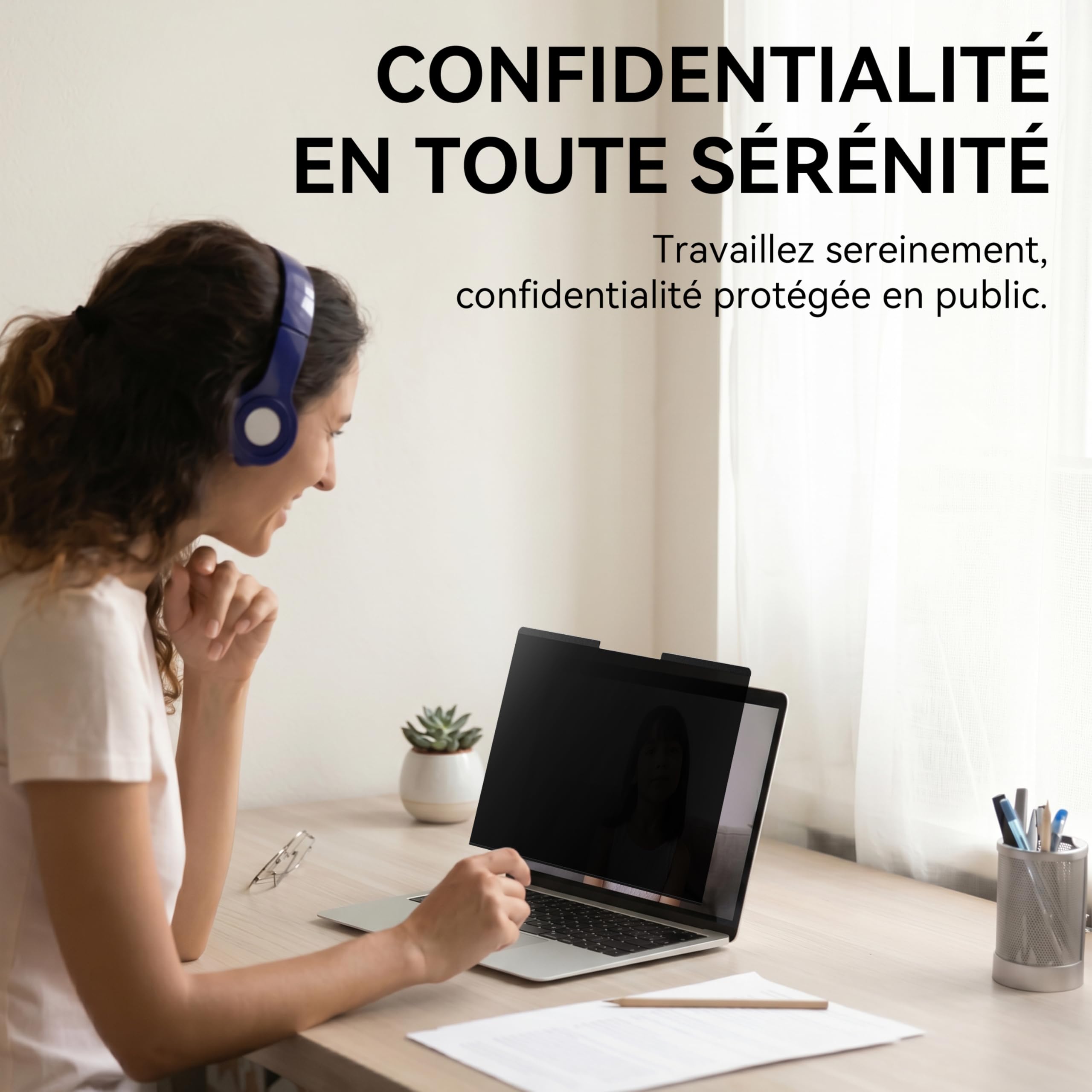 Magnetico Filtro Privacy Protezione Schermo 13,3 Pollici 16:10 Laptop Rimovibile Anti Spia Luce Blu Rifletto Protege Schermo Pellicola Compatibile con Laptop Dell ASUS HP Acer Lenovo