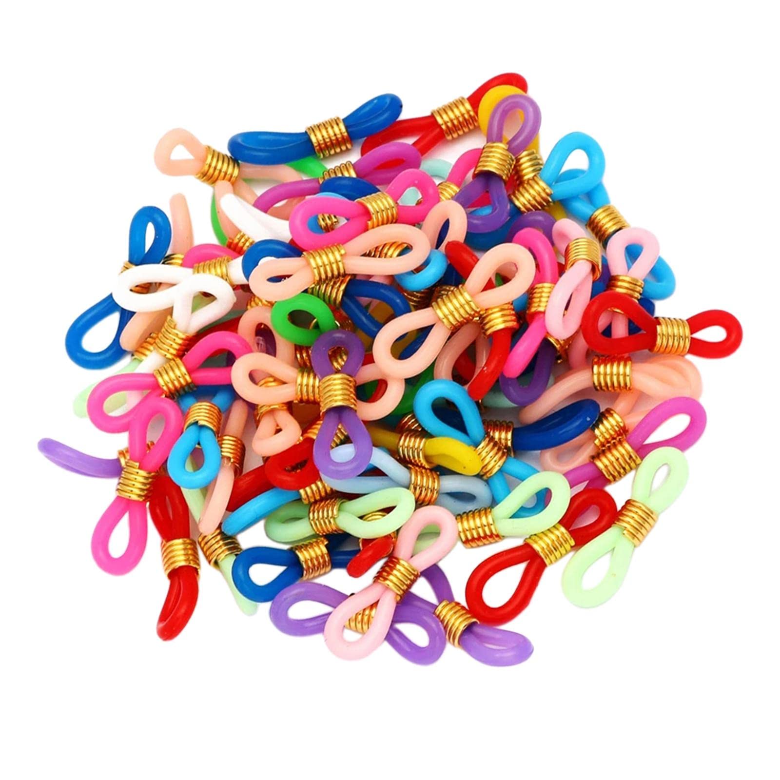 ZOOMELLA 50Pcs Eye Glasses Spectacle Chain Strap Holder Loop Ends Mixed ColorCrafts|Beads & Jewelry Making|Other Beads & Jewelry Making-image-38