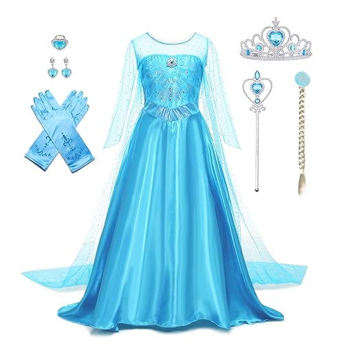 Elsa Dress for Girls Princess Dress Up Halloween Cosplay Elsa
