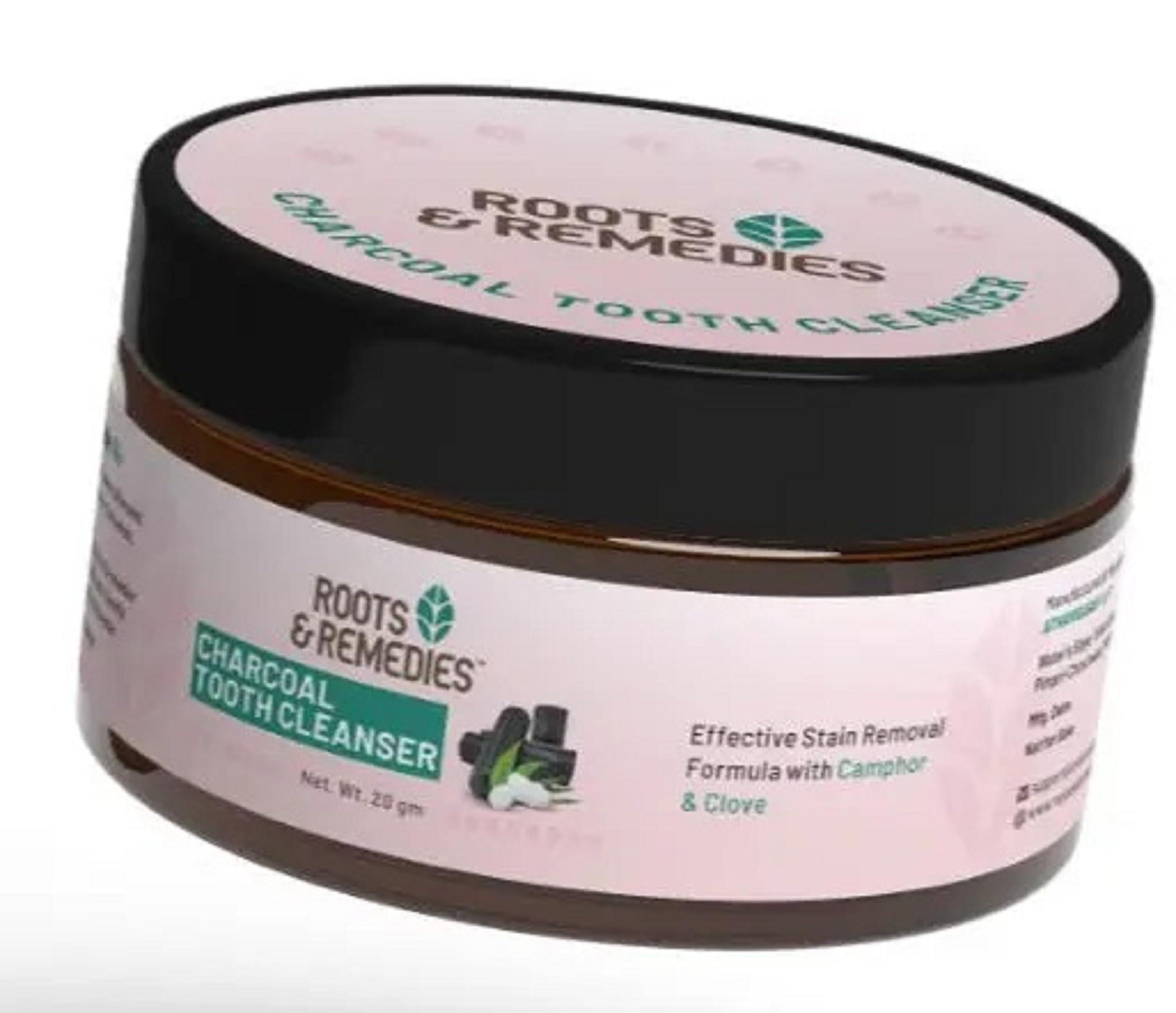 Roots and Remedies Natural Teeth cleanser Whitening Powder Activated Charcoal Formula For Long Lasting Freshness.Detox Naturally With Coconut Shell Charcoal & Neem 100% Organic | 100% Vegan-image-24