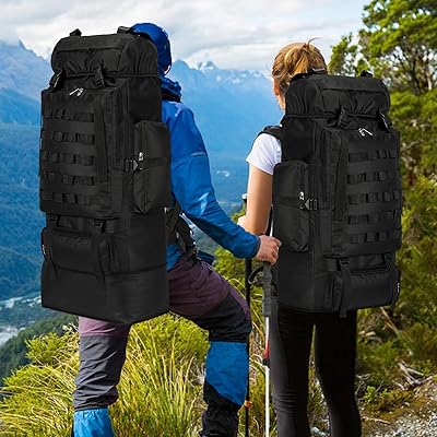 Sac à dos de randonnée 70L, résistant à l'eau, sac à dos de Camping d