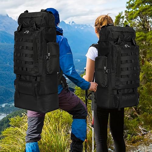 Miniatura 6 de Mochila grande de 70L100L con cubierta para lluvia, mochila táctica militar Molle, mochila táctica militar, mochila ligera para trekking, escalada