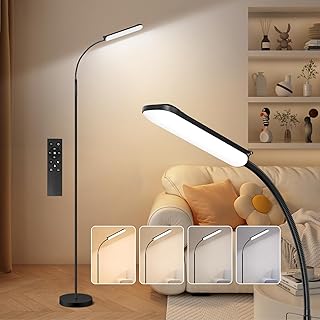 FRIDEKO HOME Floor Lamps for Living Room, 1800LM 4 CCT Gooseneck Reading...