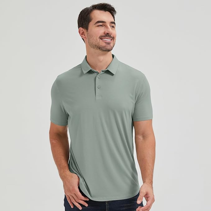 Polo para hombre ultra suave de viscosa de bambú miniatura 7