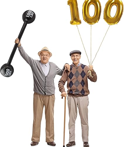 Miniatura 7 de Haconba 8 mancuernas inflables gigantes de 47 pulgadas, accesorios para Halloween, cosplay, carnaval, piscina, fiesta, decoración, circo, fotomatón,