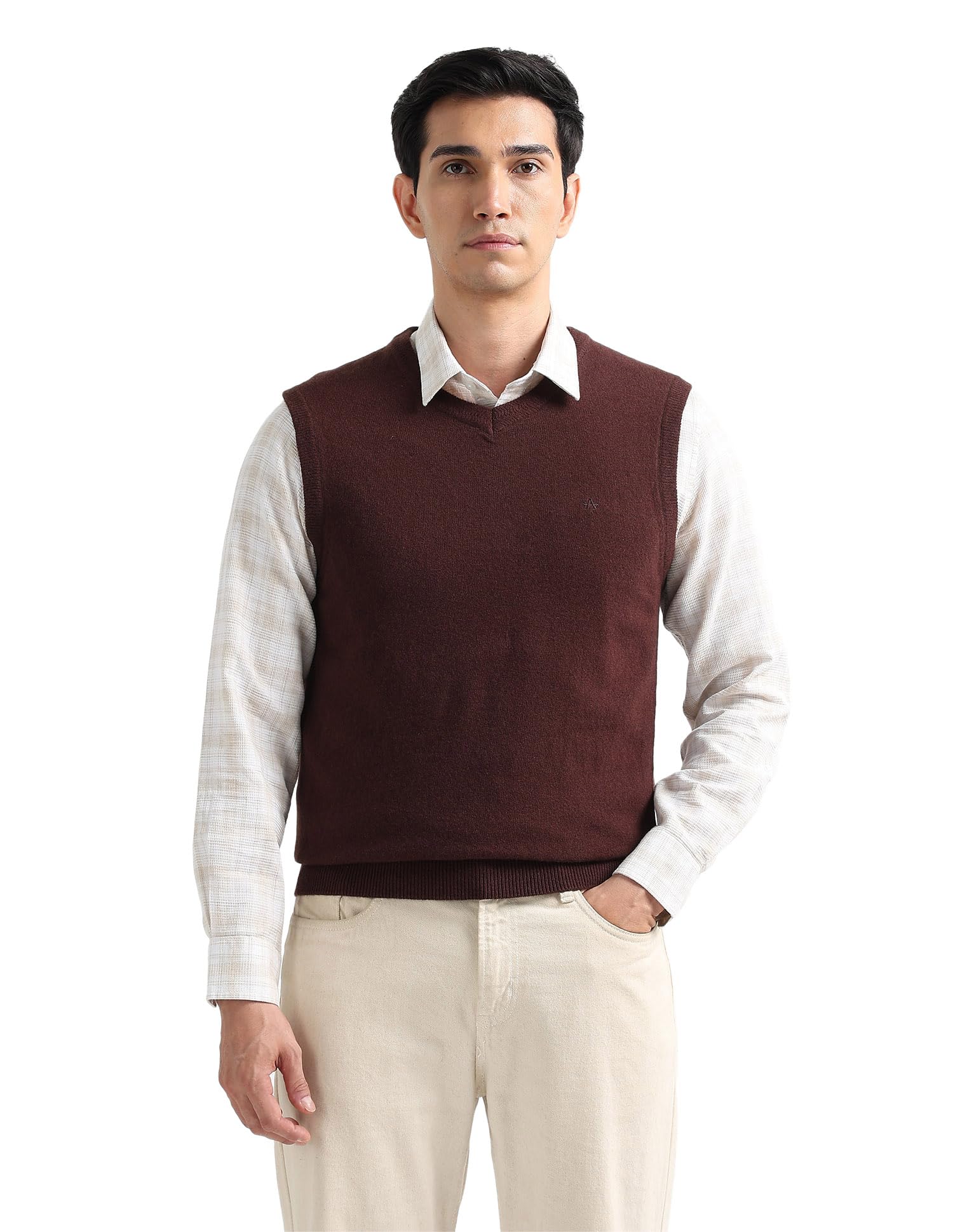 arrow sports Arrow Sport Men's Heathered Patterned Knit Regular Fit Sweater-picture-43