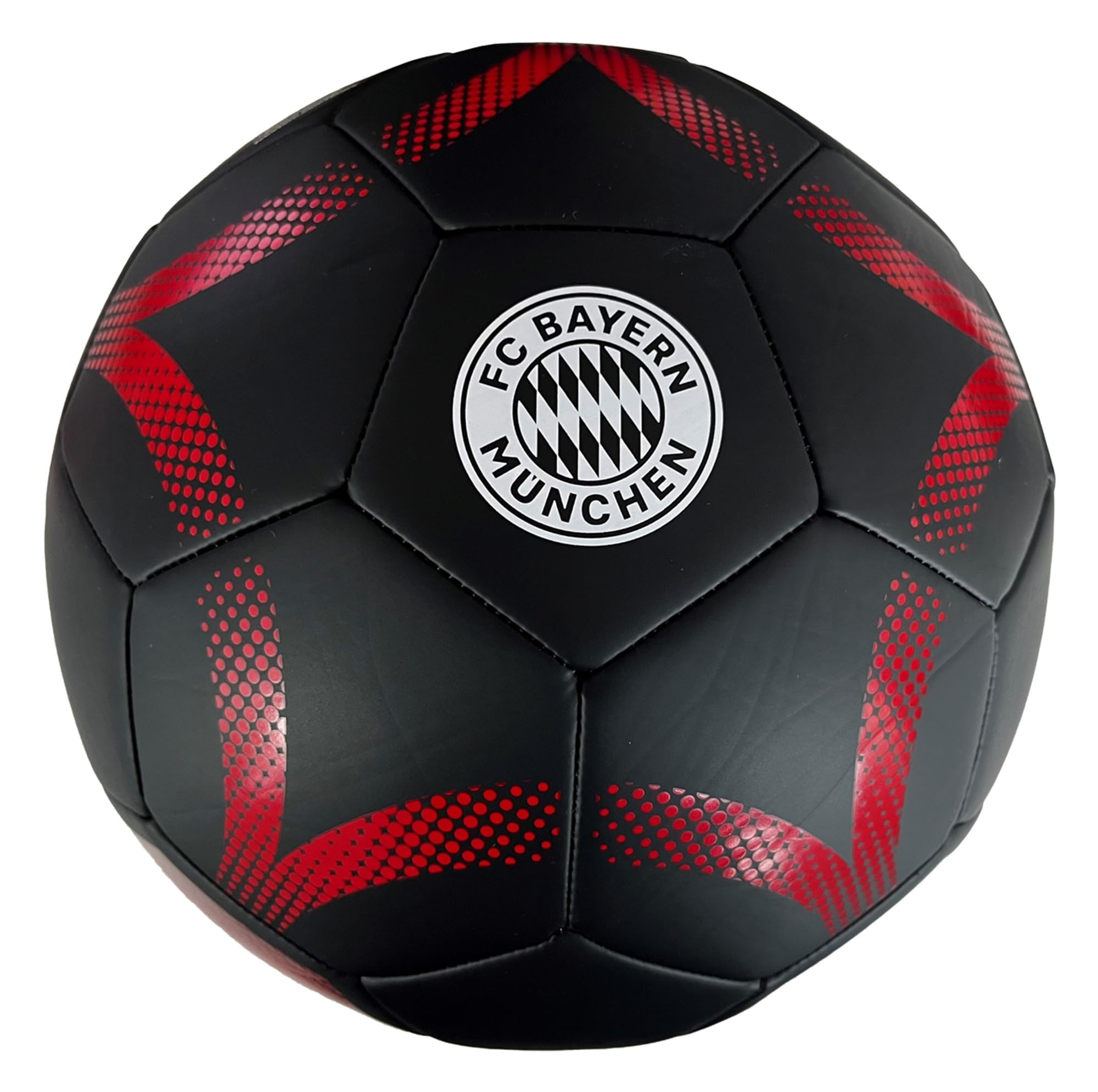 FC Bayern München Fußball - Stern - schwarz/rot Ball Gr. 5 FCB