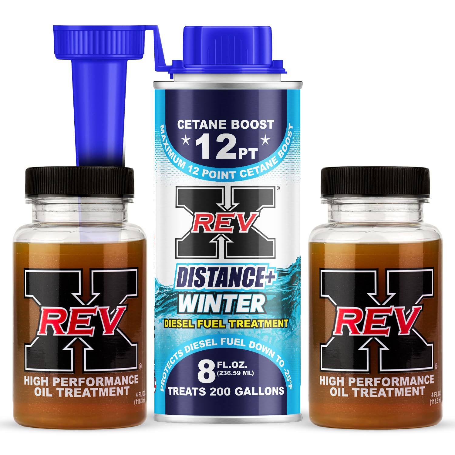 Two 4 oz. Bottles / 8oz Bottle Distance+ WINTER Diesel Fuel Additive