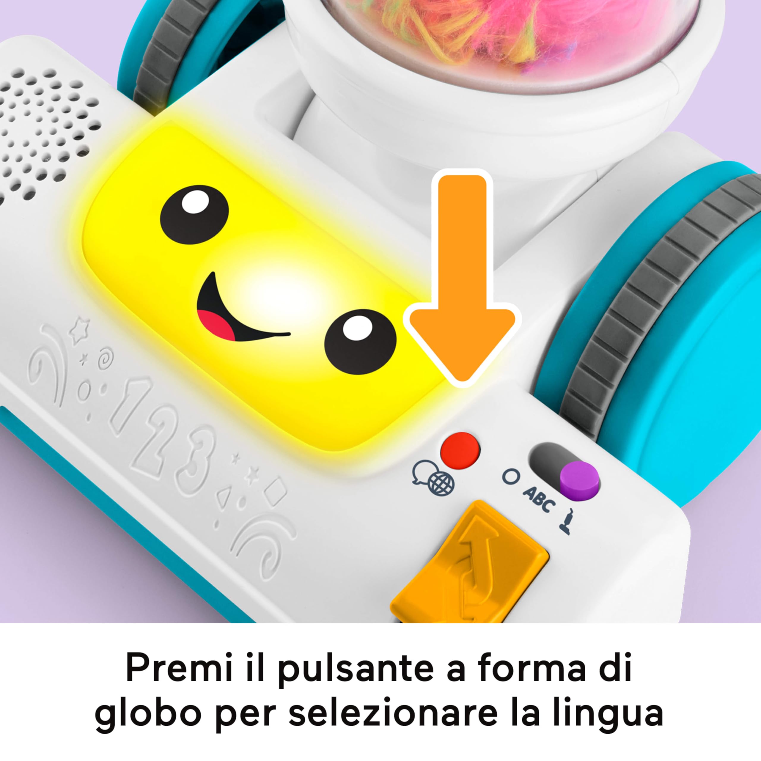 Fisher-Price Aspirapolvere e Spolverino 2 in 1 Set Giocattolo con 45 Canzoni Luci Suoni Italiano 2+ Anni JMM34